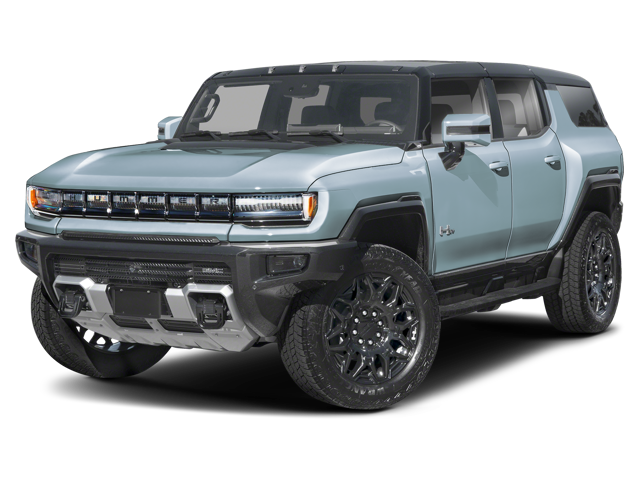 A Tide Metallic (Ice Blue) Hummer EV SUV